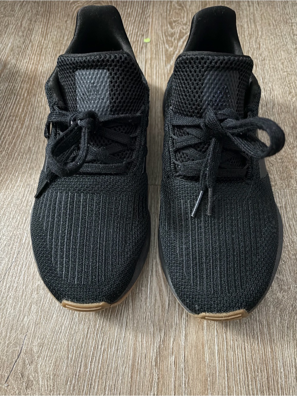 adidas Black Knit Lace-Up Sneakers